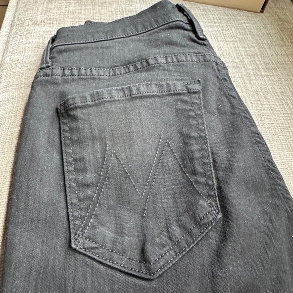 Mother The Insider Crop Step Fray Black Size 27 - Picture 7 of 9